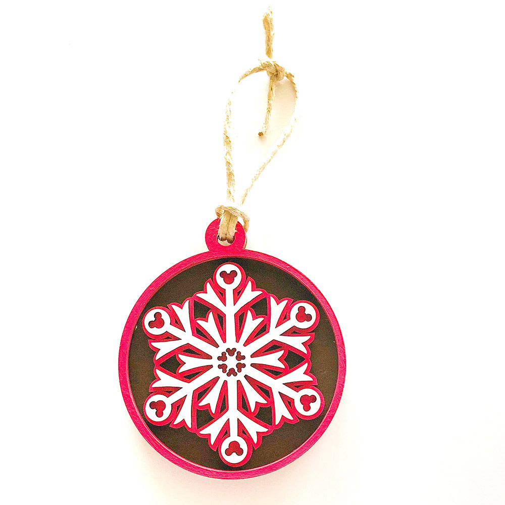 red snowflake ornament