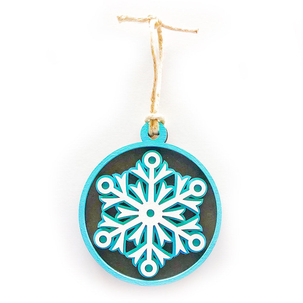 blue snowflake ornament