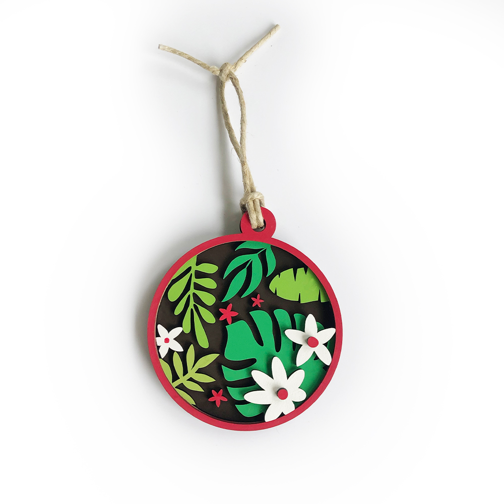 tropical christmas ornament